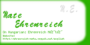 mate ehrenreich business card